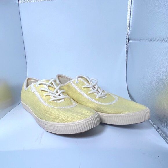 Toms Shoes - Toms Yellow Canvas Sneakers Womens Size 6 Casual Lace-Up Shoes